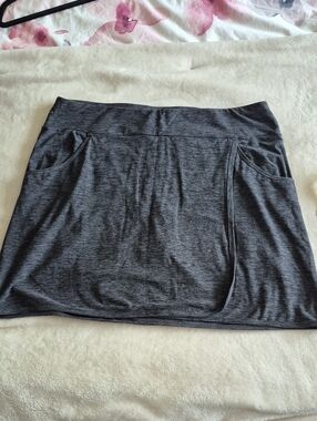 Kyodan Charcoal Heather Mini Skirt with Pockets
